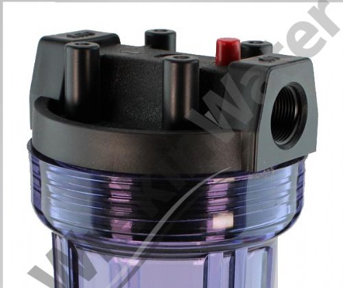 HD10-CL 10in Heavy Duty Clear Water Filter Housing with PR and 3/4in Ports